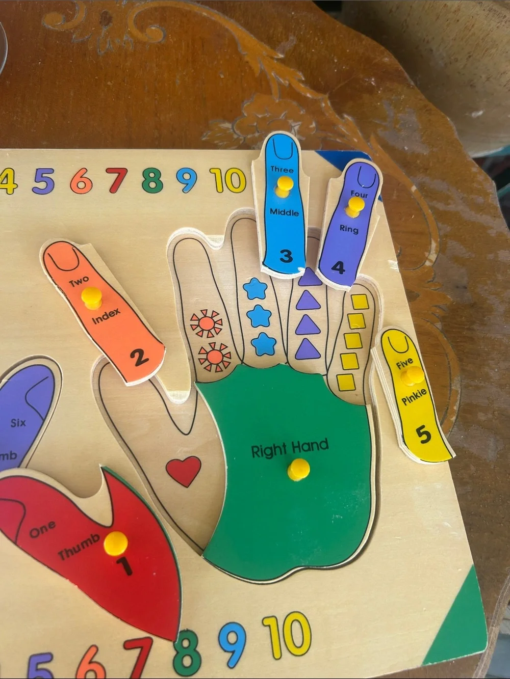 Vintage Wood Hand Puzzle